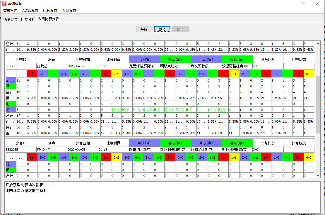 雷速体育足球比分抓取采集分析_4