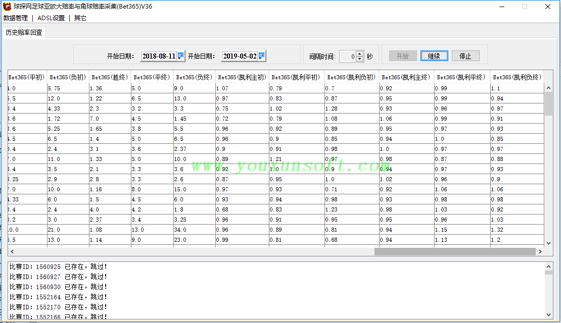 探网足球亚欧大赔率与角球赔率采集(Bet365)V36_4