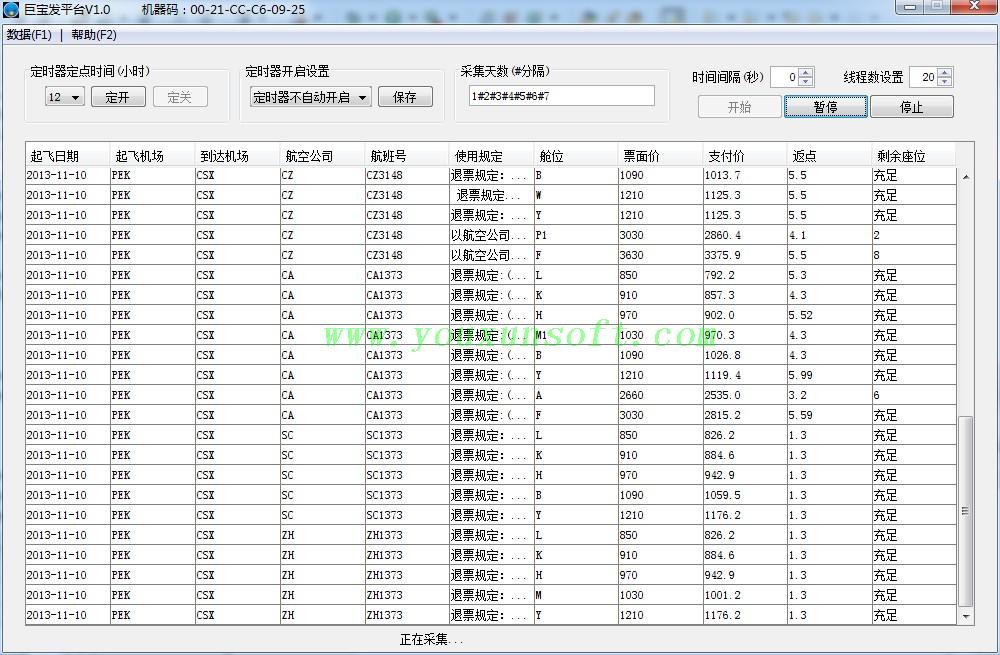 380出票网B2B机票价格采集器-1