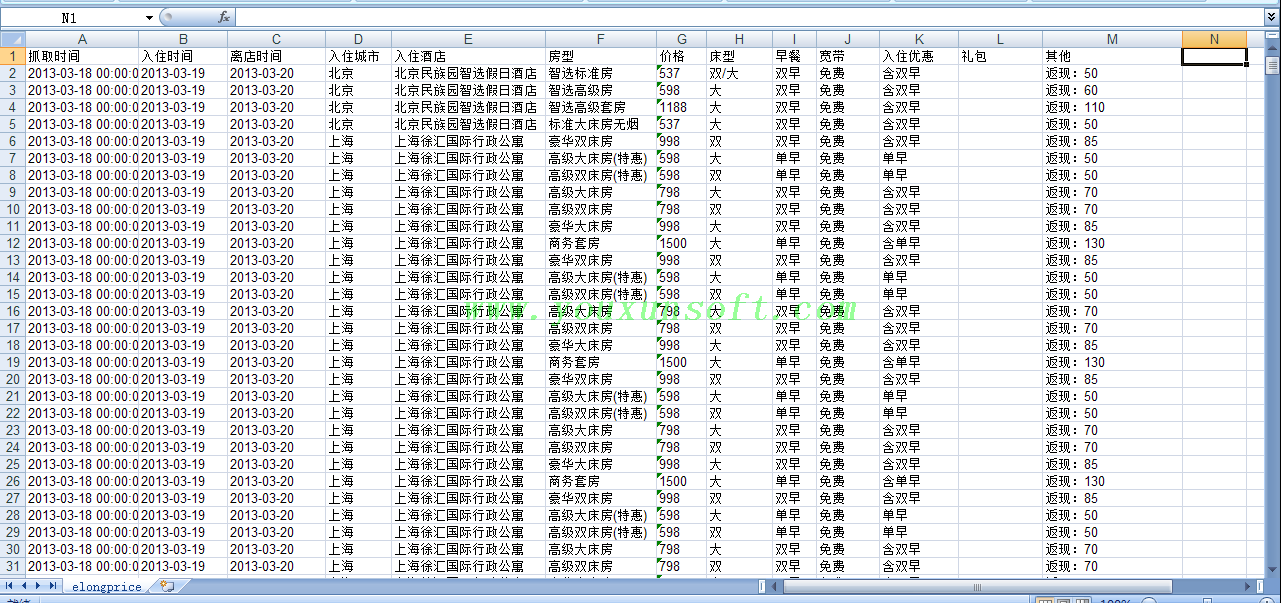 艺龙网酒店价格信息采集器web版-7