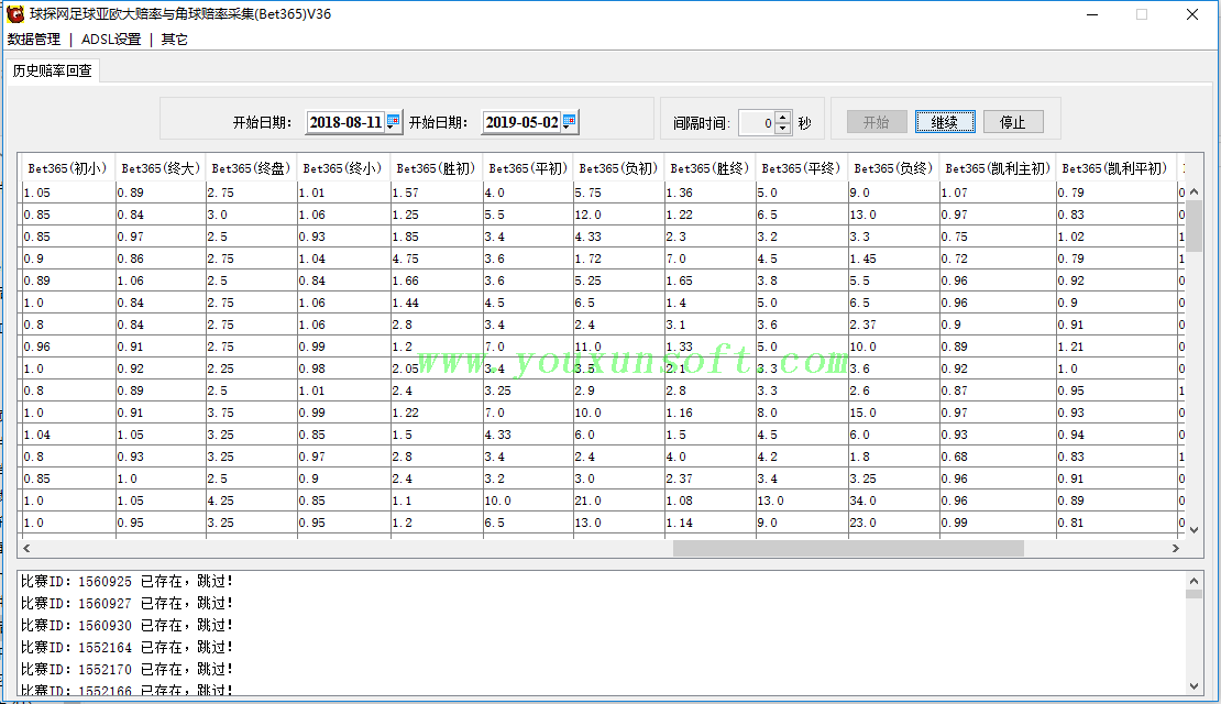 探网足球亚欧大赔率与角球赔率采集(Bet365)V36_3