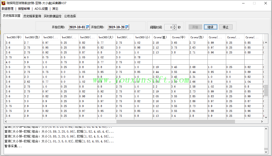   球探网足球赔率[欧赔-亚赔-大小盘]抓取采集器V37_2