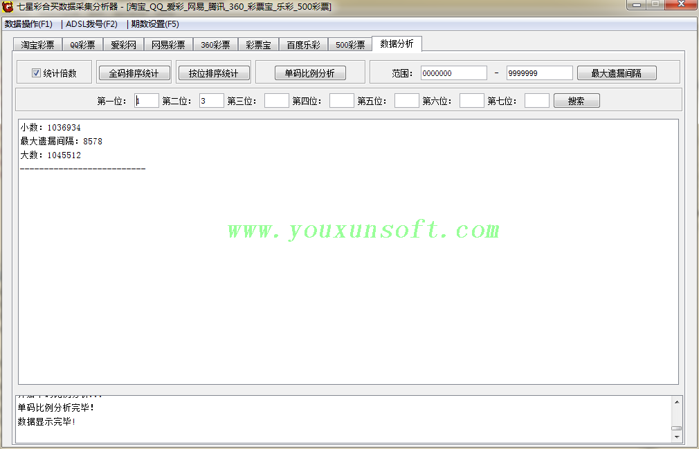 七星彩合买数据采集分析器-12