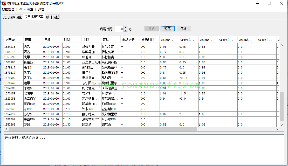 球探网足球亚盘大小盘(攻防对比)采集V34