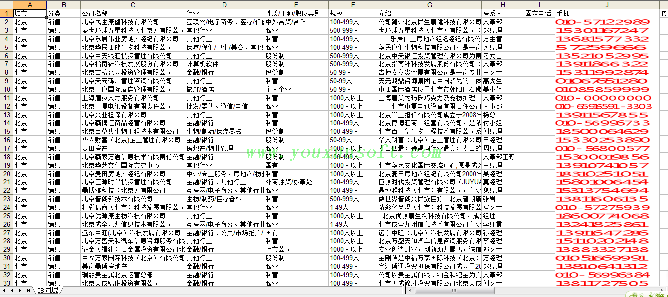 招聘企业信息采集器[58同城-赶集网-百姓网-南方人才网-卓博-智通人才网]-14