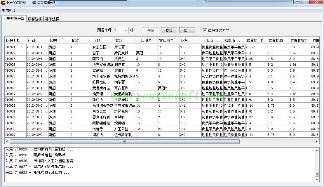 球探网足球赔率数据采集器V5