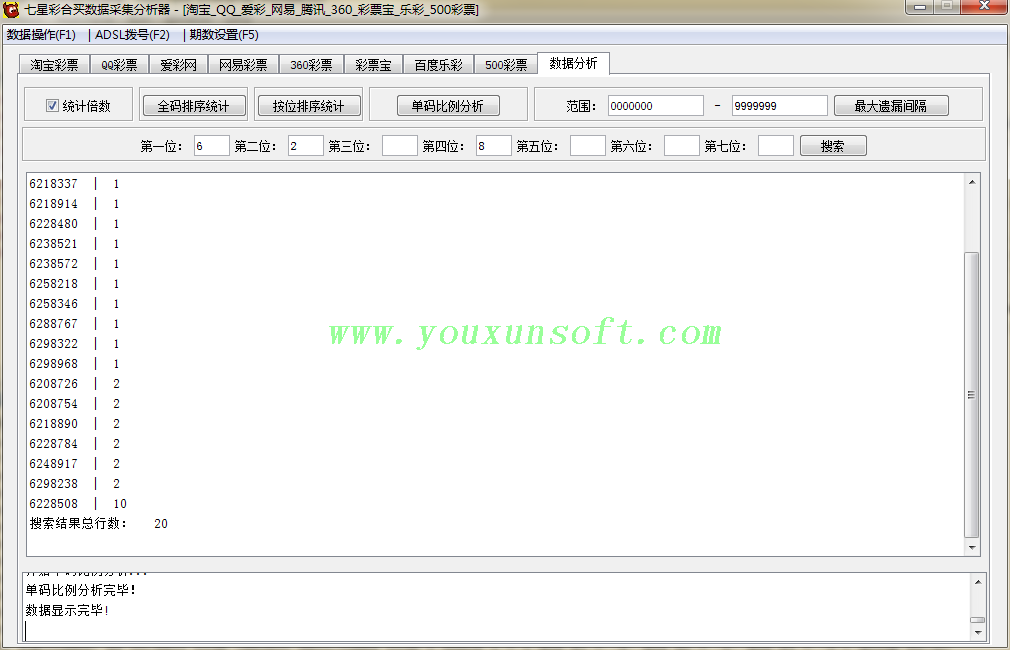 七星彩合买数据采集分析器-13