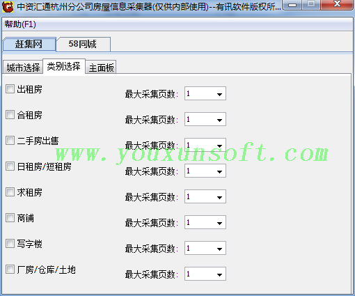 58赶集网房产信息采集器