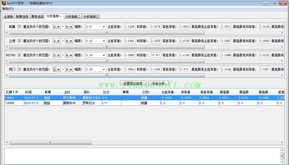 球探网足球赔率数据采集软件V3-6