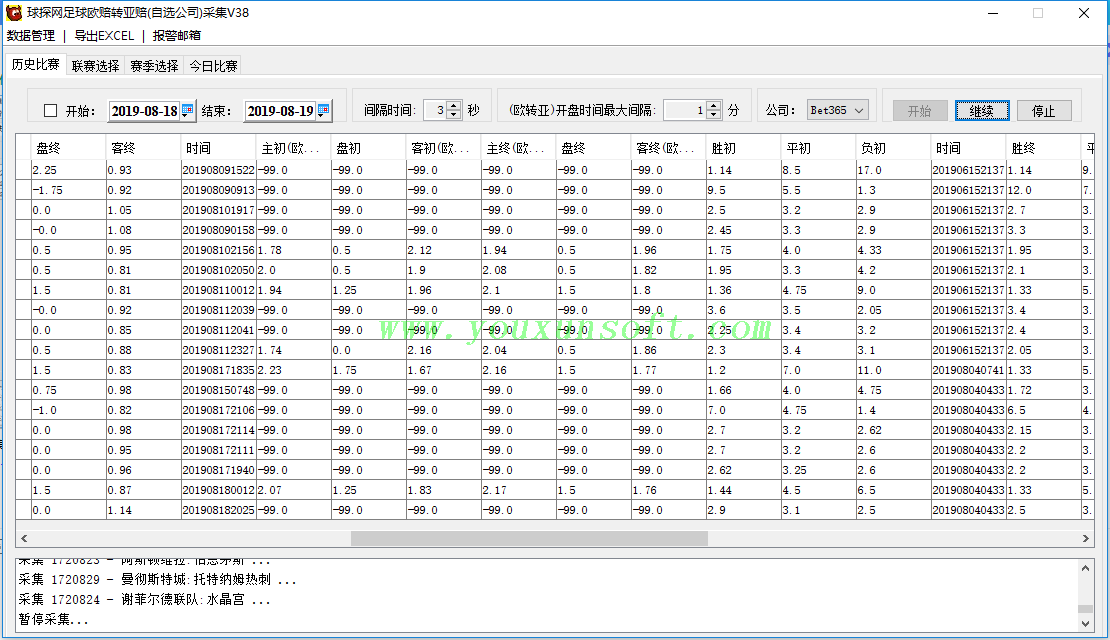 球探网足球欧赔转亚赔抓取采集V38_2