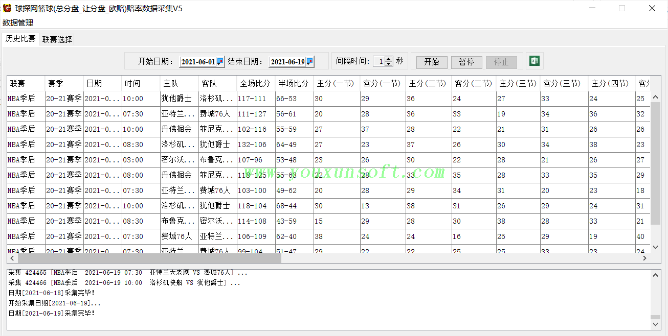 球探网篮球(总分盘_让分盘_欧赔)赔率数据采集V5