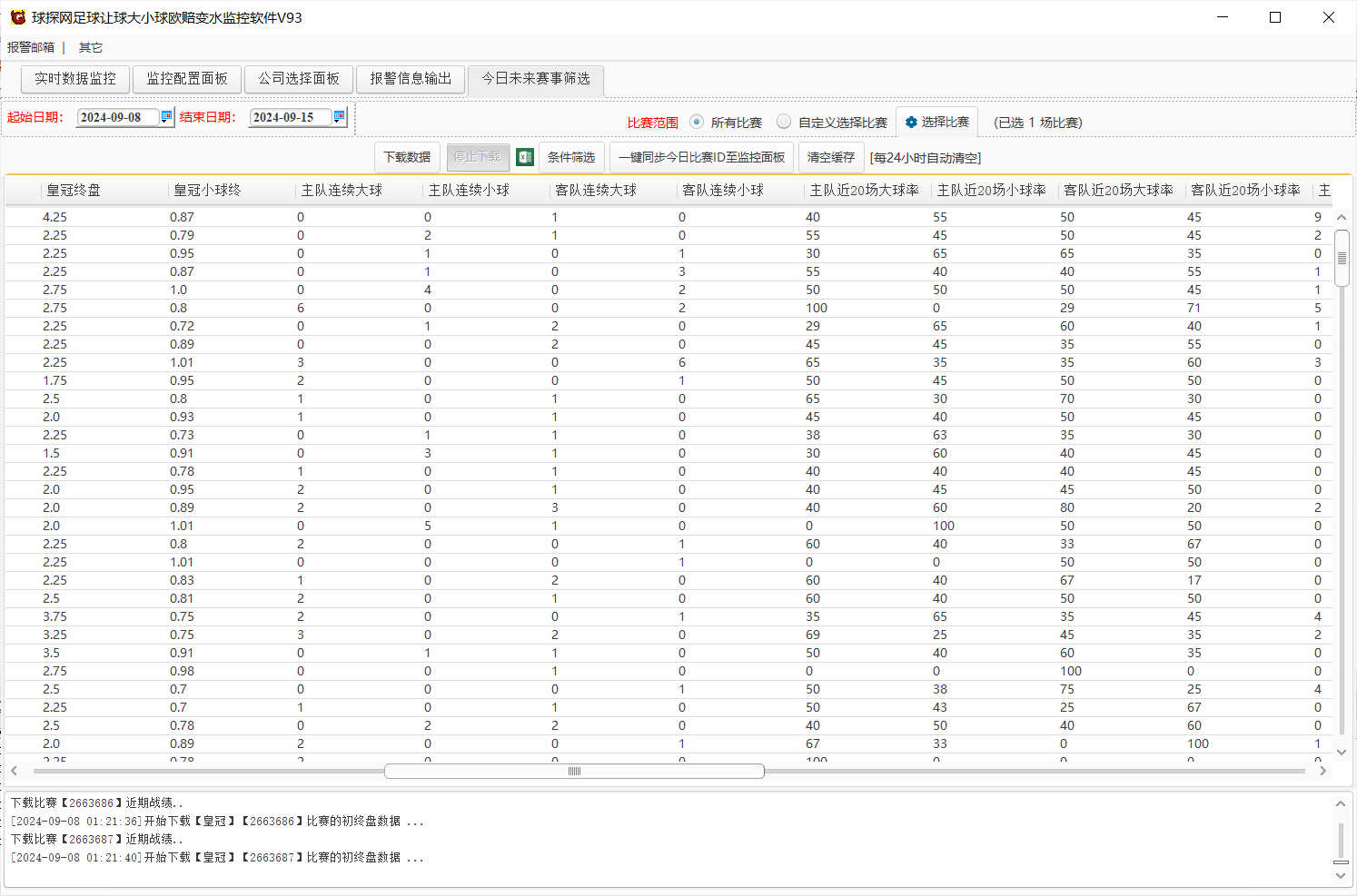 球探网足球让球大小球欧赔变水监控软件V93